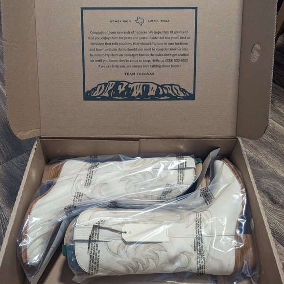 BRAND NEW Tecovas The Annie - Bone - Size 8 - Picture 3 of 13